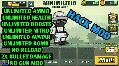 mini militia unlimited ammo and nitro|MINI MILITIA DA2 .
